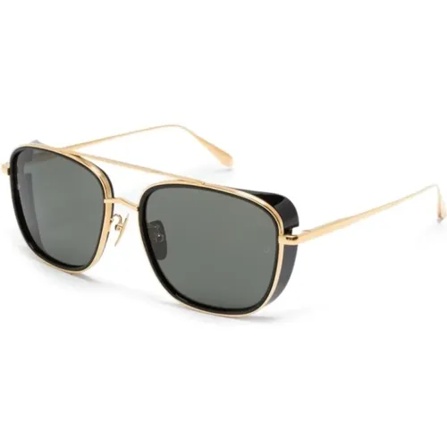 Gold SUN Sunglasses , female, Sizes: 56 MM - Linda Farrow - Modalova