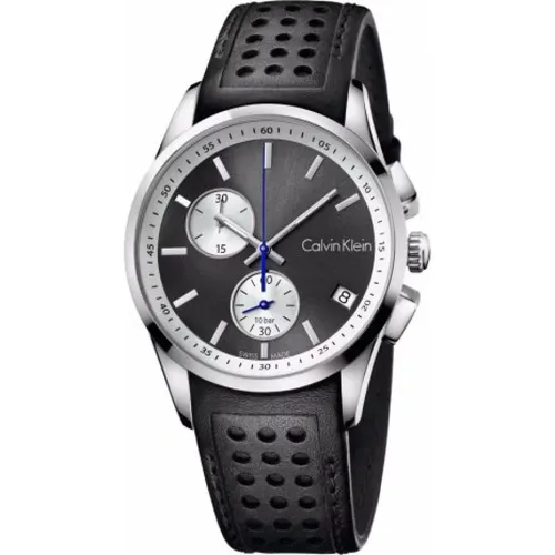 Elegant Quartz Watch with Dial and Leather Strap , female, Sizes: ONE SIZE - Calvin Klein - Modalova