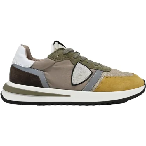 Tropez 2.1 Sneakers in Mustard Taupe , male, Sizes: 6 UK, 11 UK, 9 UK, 8 UK, 5 UK, 10 UK, 7 UK, 13 UK - Philippe Model - Modalova