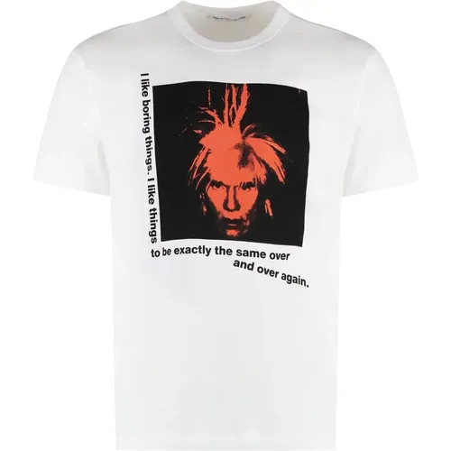 Andy Warhol print cotton t-shirt , male, Sizes: S, XL, M, L - Comme des Garçons - Modalova