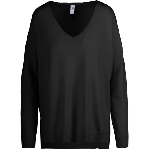 V-neck pullover , female, Sizes: L, XL, M - BomBoogie - Modalova