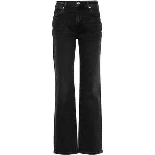 Schwarze Jeans für Männer und Frauen , Damen, Größe: W28 - 7 For All Mankind - Modalova