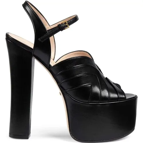 Sandals with high heels , female, Sizes: 6 UK - Gucci - Modalova