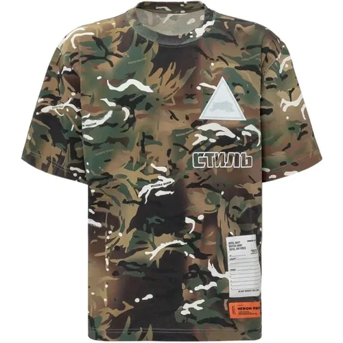 Camouflage T-shirt for Men , male, Sizes: M - Heron Preston - Modalova