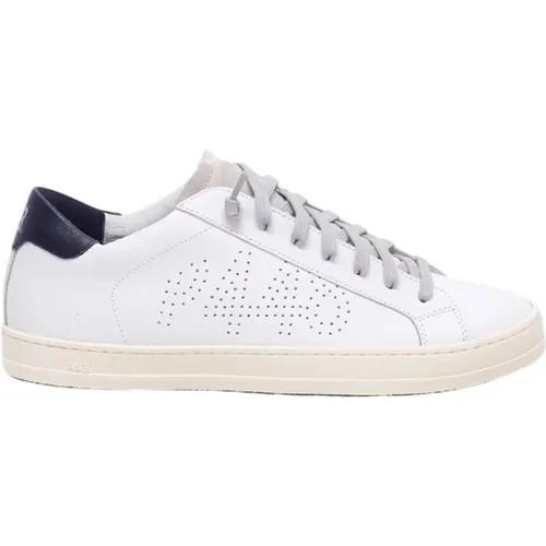 Vintage-inspired Leather Sneaker with Perforated Logo , male, Sizes: 7 UK, 8 UK, 6 UK, 11 UK - P448 - Modalova