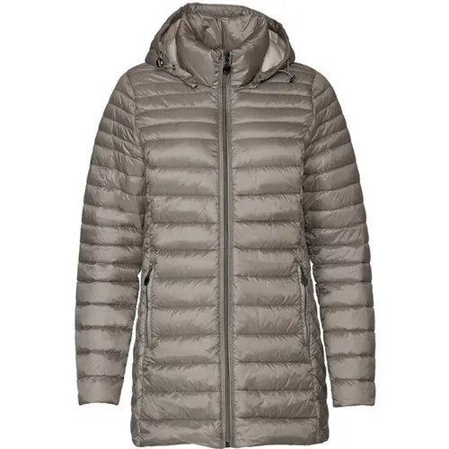 Quilted Light Down Jacket in Green/Sand , female, Sizes: 3XL, 4XL, L, XL, 2XL - Danwear - Modalova