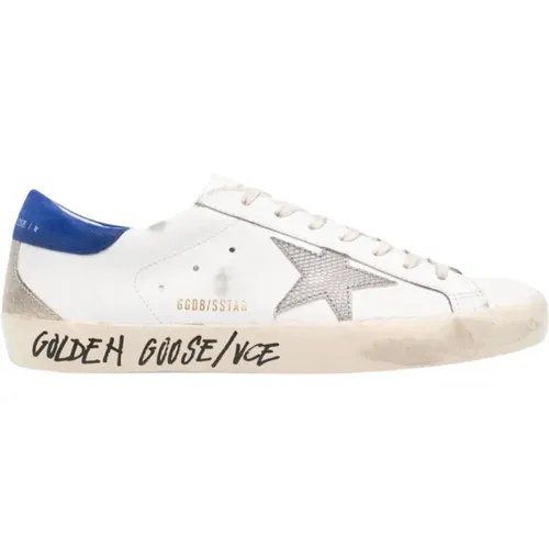 Super Star Calf Graue Sneakers , Herren, Größe: 42 EU - Golden Goose - Modalova