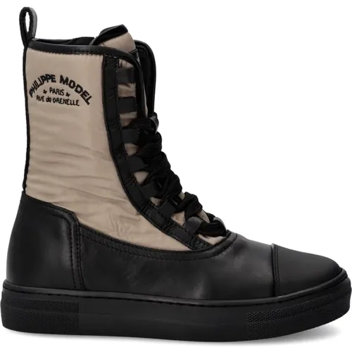 High-Top Leder Sneakers Hybrid City Look - Philippe Model - Modalova