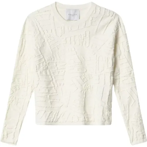 Strukturierter Beiger Pullover , Damen, Größe: XS - Gaëlle Paris - Modalova