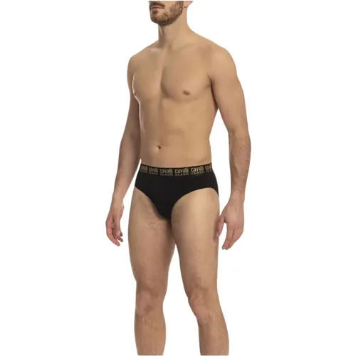 Herren Slip Bi-pack mit Logo , Herren, Größe: L - Cavalli Class - Modalova