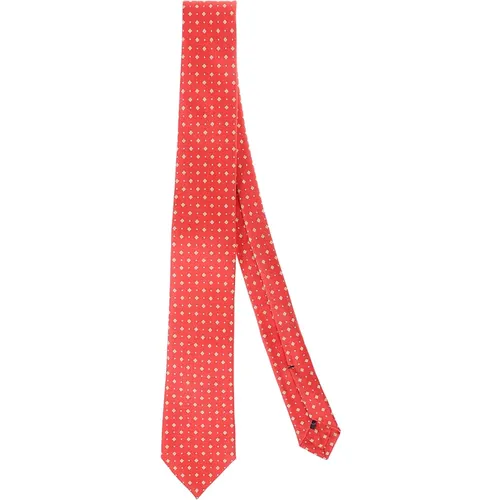 Hand-Sewn Tailored Tie , male, Sizes: ONE SIZE - Errico Formicola - Modalova