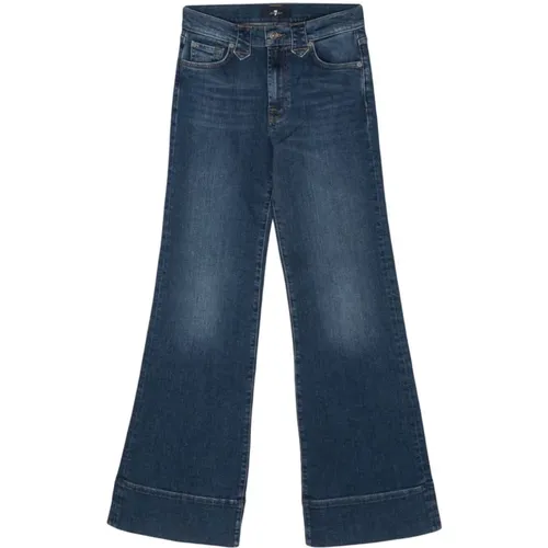 Moderne Dojo Wayne Dunkelblaue Jeans , Damen, Größe: W27 - 7 For All Mankind - Modalova