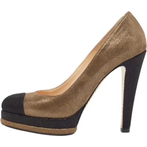 Pre-owned Suede heels , female, Sizes: 5 UK - Chanel Vintage - Modalova