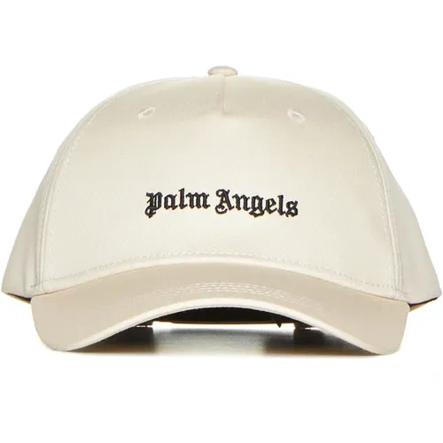 Bestickte Logo Gebogene Hüte , Herren, Größe: ONE Size - Palm Angels - Modalova