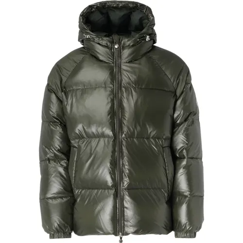 Glänzendes Tiefes Khaki Stilvolle Jacke , Herren, Größe: XL - Pyrenex - Modalova