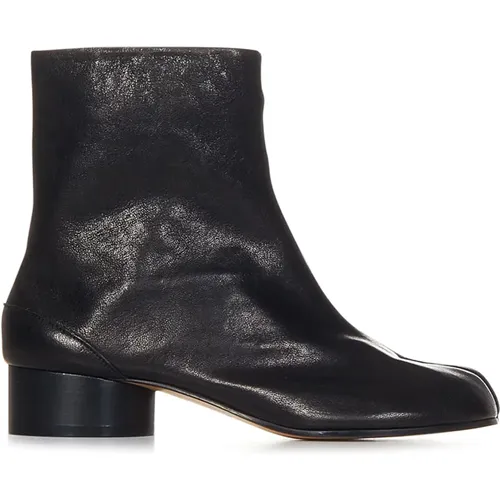 Leather Boots with Tabi Split-Toe Shape , female, Sizes: 2 UK, 3 UK - Maison Margiela - Modalova