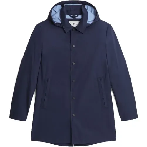 Blauer Dreischichtiger Autocoat - Frühjahr-Sommer 2021 Kollektion , Herren, Größe: XL - Woolrich - Modalova