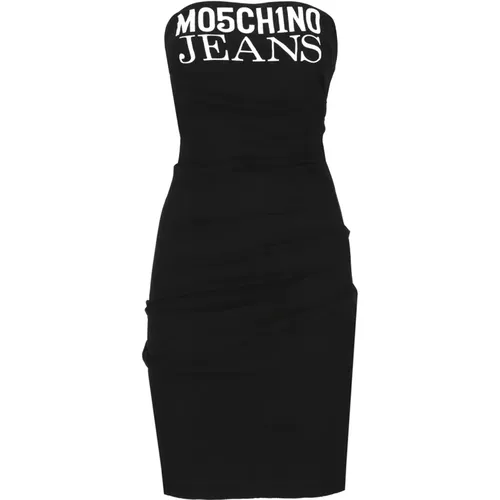 Dresses Straight Neck Sleeveless Logo , female, Sizes: M - Moschino - Modalova