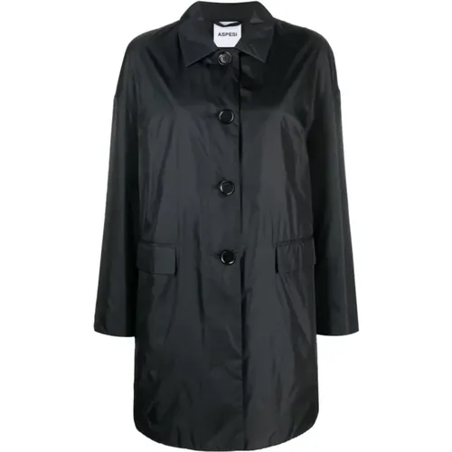 Buttoned Up Gabardine Coat , female, Sizes: 2XS, XS - Aspesi - Modalova