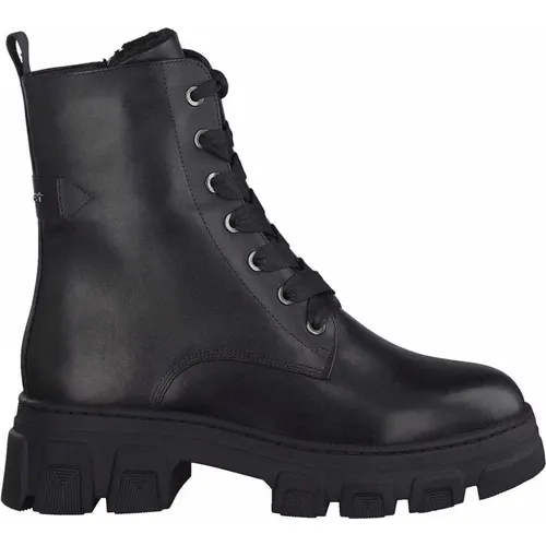 Casual Leather Ankle Boots , female, Sizes: 3 UK, 4 UK - tamaris - Modalova