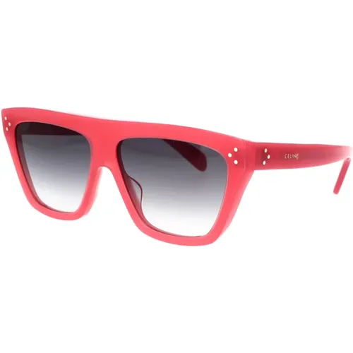 Square Sunglasses in Raspberry with Gradient Grey Lenses , female, Sizes: 58 MM - Celine - Modalova