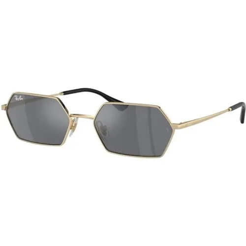 Gold Frame Dark Grey Lens Sunglasses , female, Sizes: 58 MM, 55 MM - Ray-Ban - Modalova