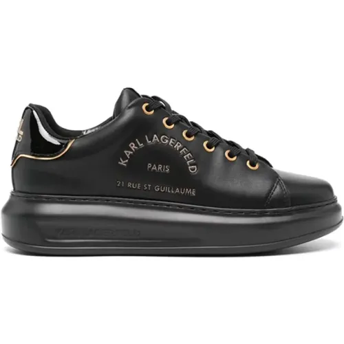 Lace-Up Sneakers with Logo Details , female, Sizes: 7 UK, 6 UK - Karl Lagerfeld - Modalova