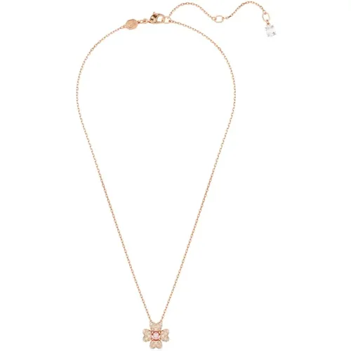 Damen Halskette Glücksklee Weiß Roségold Idyllia 5674211 - Swarovski - Modalova