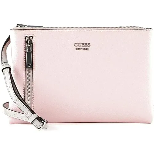 Doppel Zip Naya Crossbody Tasche , Damen, Größe: ONE Size - Guess - Modalova