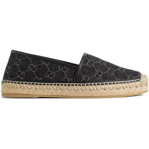 GG Denim Espadrilles Slip-On Shoes , female, Sizes: 2 UK - Gucci - Modalova