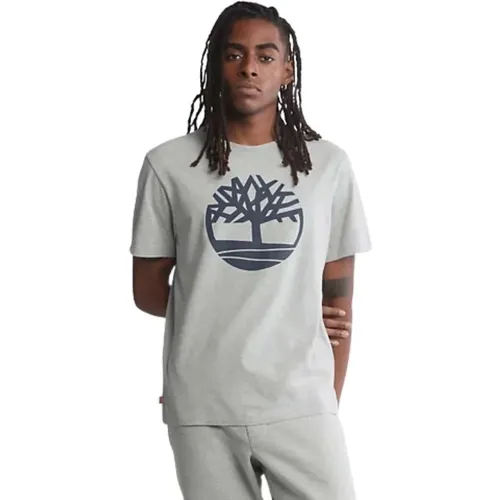 Bio-Baumwoll T-Shirt mit Baum-Logo , Herren, Größe: S - Timberland - Modalova