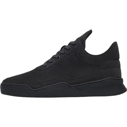 Low Top Ghost Suede Dark Grey , male, Sizes: 12 UK, 8 UK, 11 UK, 6 UK, 10 UK, 9 UK - Filling Pieces - Modalova