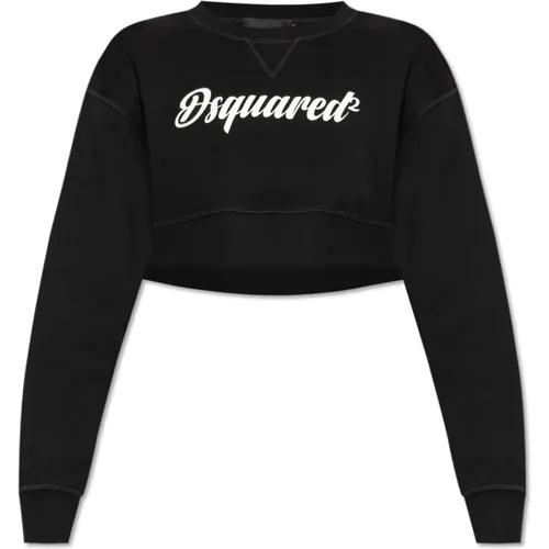 Kurzer Sweatshirt , Damen, Größe: L - Dsquared2 - Modalova