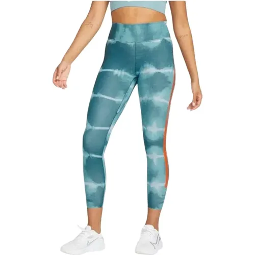 Grüne Luxus Leggings , Damen, Größe: S - Nike - Modalova