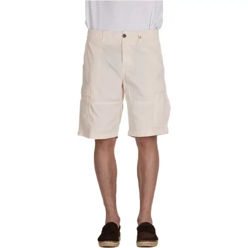 Bermuda Shorts aus Baumwolle in Creme , Herren, Größe: L - Myths - Modalova