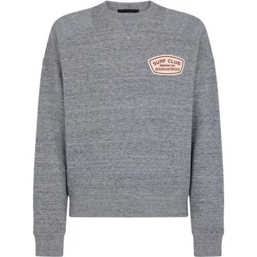 Grey Sweaters for Men , male, Sizes: L, S, XL, M - Dsquared2 - Modalova