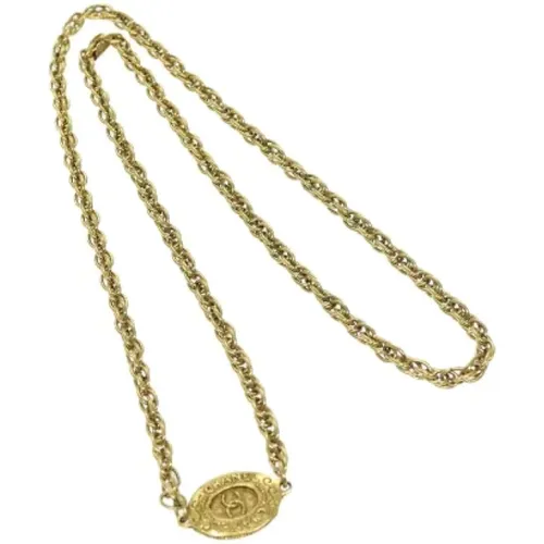 Pre-owned Metal necklaces , female, Sizes: ONE SIZE - Chanel Vintage - Modalova