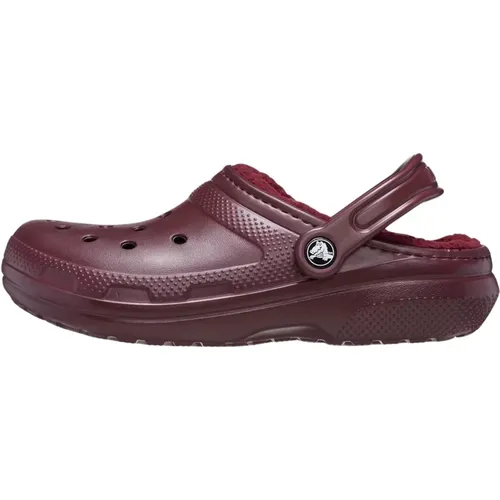 Gefütterte Clogs mit flauschigem Futter und Fersenriemen , Herren, Größe: 38 EU - Crocs - Modalova