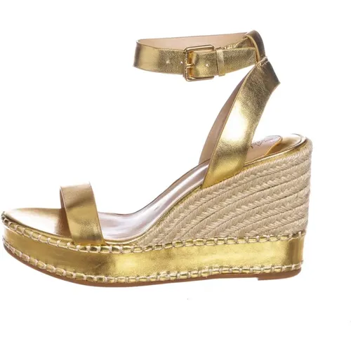 Luxury Leather Wedge Espadrilles , female, Sizes: 3 1/2 UK - Ralph Lauren - Modalova