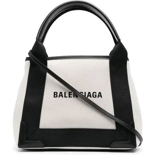 Stilvolle zweifarbige Tote Bag mit Logo-Print - Balenciaga - Modalova