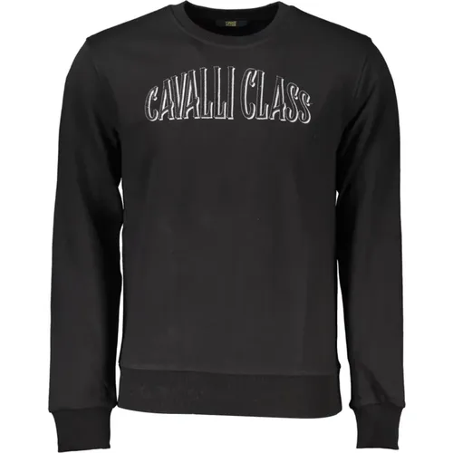 Long Sleeve Sweatshirt with Embroidered Logo , male, Sizes: M, L, 2XL, S, XL - Cavalli Class - Modalova