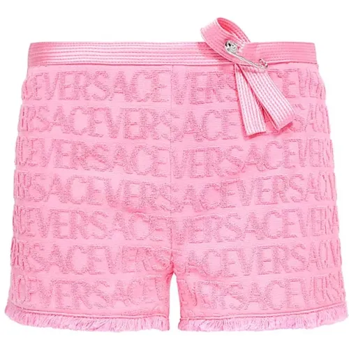 Terry Cloth Beach Cover-Up Shorts , Damen, Größe: XS - Versace - Modalova