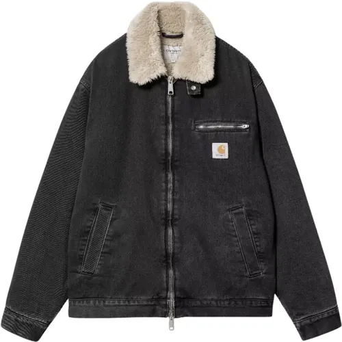 Denimjacke mit Kunstfellfutter , Herren, Größe: L - Carhartt WIP - Modalova