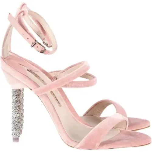 Velvet Crystal Heel Sandals , female, Sizes: 4 1/2 UK - Sophia Webster - Modalova