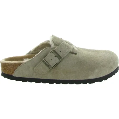 Shearling Damen Sandalen Boston Stil , Damen, Größe: 38 EU - Birkenstock - Modalova