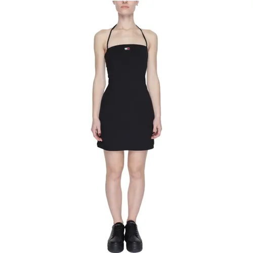 Elegantes Schwarzes Trägerkleid , Damen, Größe: L - Tommy Jeans - Modalova