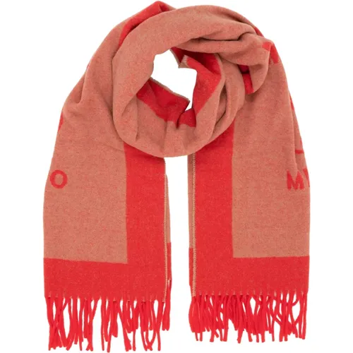 Wool Scarf, Stay Warm and Stylish this Winter , female, Sizes: ONE SIZE - Moschino - Modalova