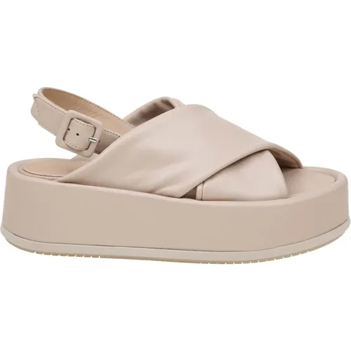 Weiche Leder Ivory Sandale Ss24 , Damen, Größe: 38 EU - Paloma Barceló - Modalova