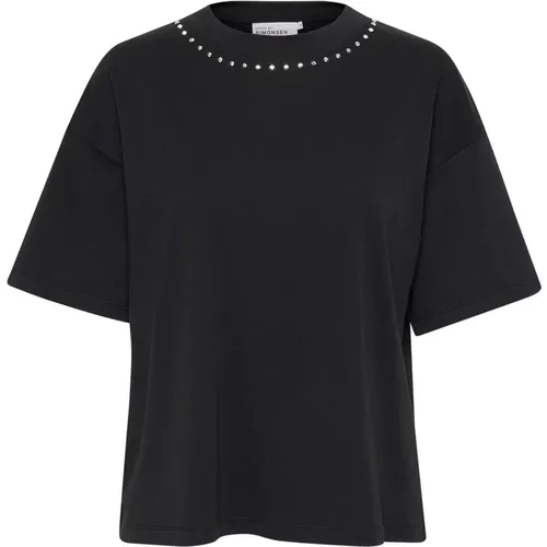 Coole Tee Top mit Nieten-Detail , Damen, Größe: XL - Karen by Simonsen - Modalova