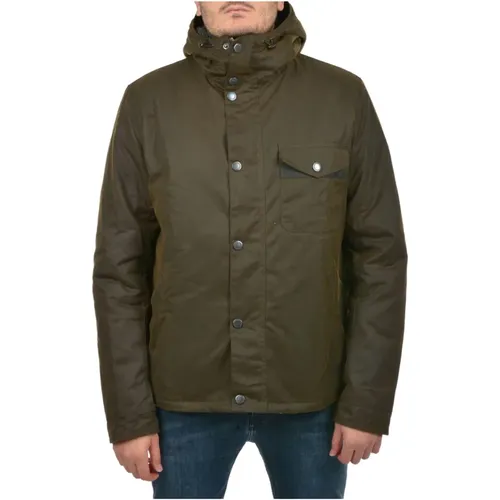 Waxed Cotton Hooded Jacket , male, Sizes: S, XL, 2XL, M - Barbour - Modalova